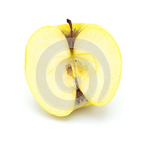 Half an apple isolated on a white background