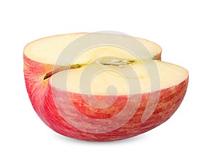 Half apple isolated on white clipping path