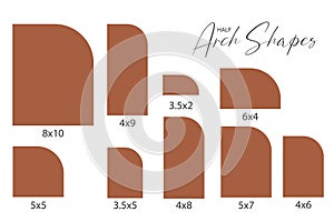 Half Arch Shape template, Arch Wedding invitations, laser cut invitation, menu, place card.