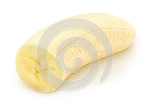 Half of banana isolated on a white.
