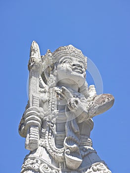 Half body portrait of Balinese Deva statue