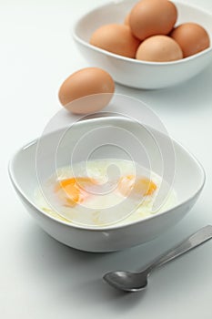 Half boil egg