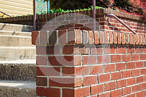 Half brick wall in a classic architectural style