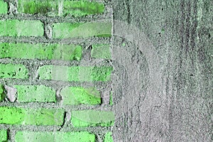 Half Brick wall and half concrete texture