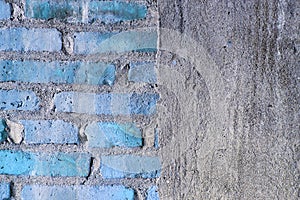 Half Brick wall and half concrete texture