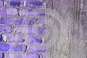 Half Brick wall and half concrete texture