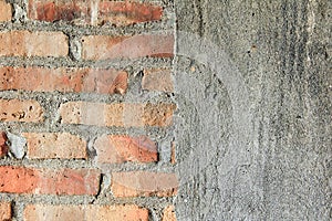 Half Brick wall and half concrete texture