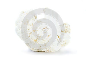 Half cauliflower isolated on white background