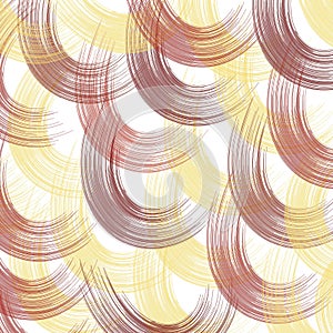 Half circle or Curve shapes decorative seamless pattern. Roun shapes of halftone point endless ornament for textile print photo