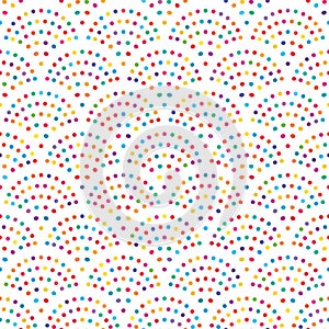 Half circle dot symmetry seamless pattern