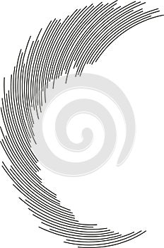 half circle irregular medium rays vortex inside and outside