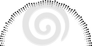 half circle irregular rays inside and outside