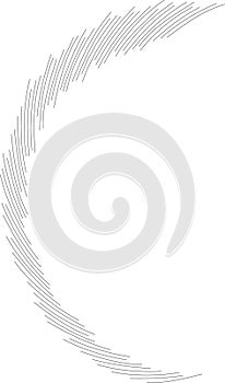 half circle irregular rays vortex inside and outside