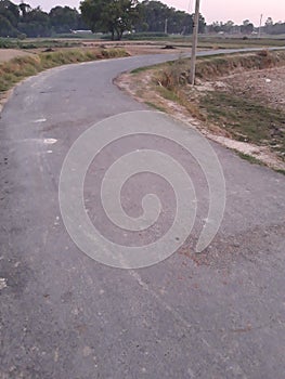 A half circle road