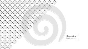 Half Diagonal white geometric abstract 3d texture