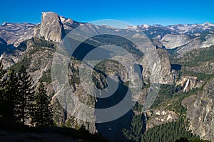 Half Dome with falls