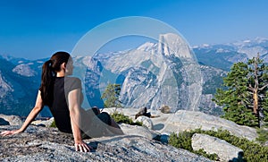 Half dome from Glacier point