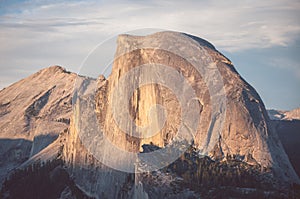 Half Dome is a granite dome at the eastern end of Yosemite Valley in Yosemite National Park, California