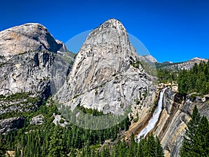 Half Dome Liberty Cap and Nevada Fall