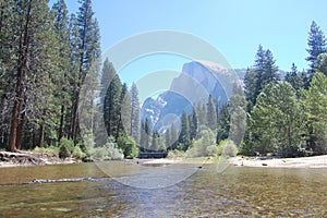Half dome and merced river photo