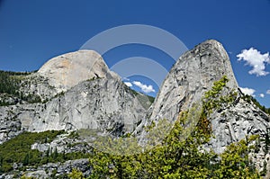 Half Dome, Mount Broderick and Liberty Cap, Yosemite National Park, California, United States