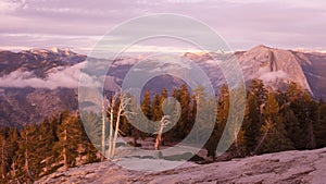 Half Dome and Mount Hoffman in late afternoon