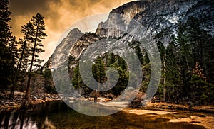Half Dome Over Mirror Lake, Yosemite National Park, California