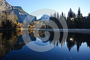 half dome reflection