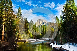 Half Dome Rock , the Landmark of Yosemite National Park,California photo