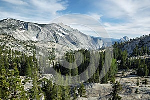 Half Dome seen from Tioga Pass