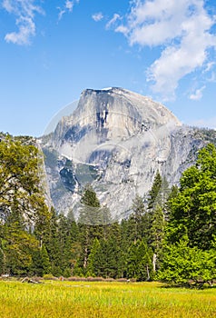 Half dome on sunny day,yosemite national park,california,usa