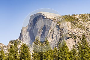Half dome at on sunny day,Yosemite National park California,usa