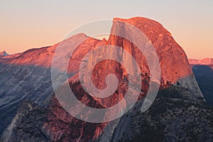 Half Dome at sunset