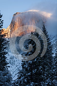 Half Dome at Sunset