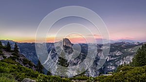 Half Dome Sunset in Yosemite National Park,