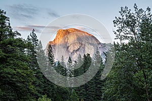 Half Dome at sunset in Yosemite National Park, California, USA. photo