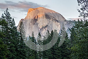 Half Dome at sunset in Yosemite National Park, California, USA. photo