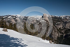 Half Dome in Yosemite National Park During Winter
