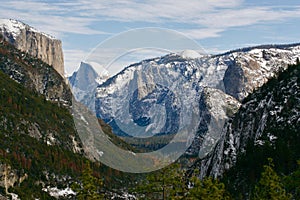 Half Dome in Yosemite in winter