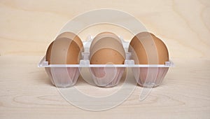 half dozen eggs carton