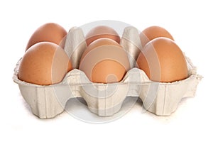 Half dozen fresh eggs cutout