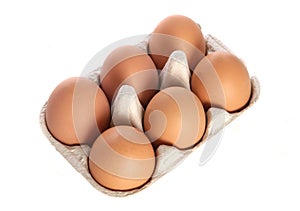 Half dozen fresh eggs cutout