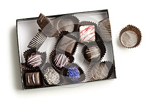 Half-Eaten Box of Chocolates