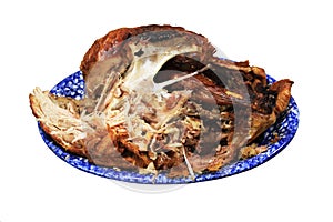 Half eaten turkey