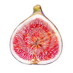 Half fig isolated on a white background