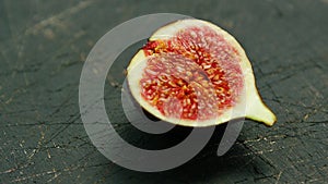 Half of fig with red flesh