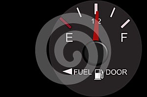 Half Full - Fuel Gauge on Black