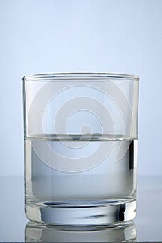 A half full glass of water