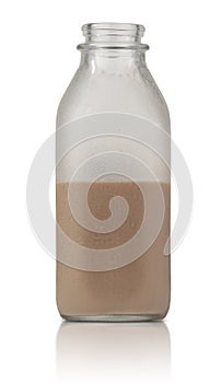 Half Full Quart of Chocolate Milk