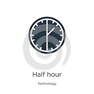 Half hour icon vector. Trendy flat half hour icon from technology collection isolated on white background. Vector illustration can